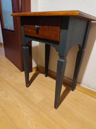 Mesitas auxiliares madera vintage