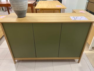 Aparador de Madera Verde y Beige