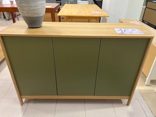 Aparador de Madera Verde y Beige