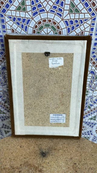Cuadro Vintage Virgen Estilo Big Eyes