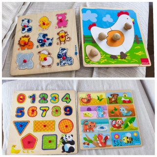 4 Puzzles Infantiles de Madera