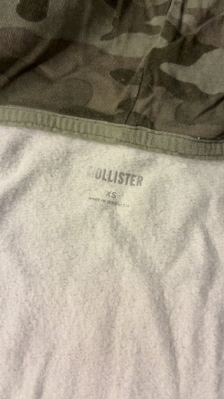 Hollister Sudadera Camuflaje Cremallera y2k