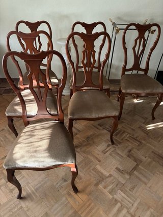 Set de 6 Sillas de Madera Clásicas