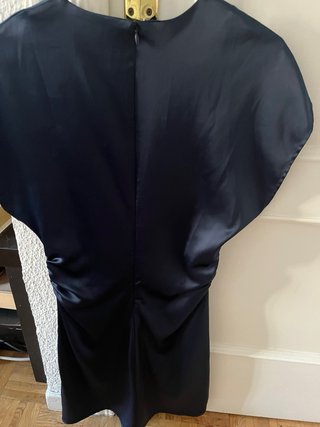 Vestido ZARA azul satinado corto Talla S