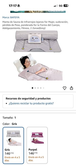 Manta Sauna Infrarrojos BAFEIYA