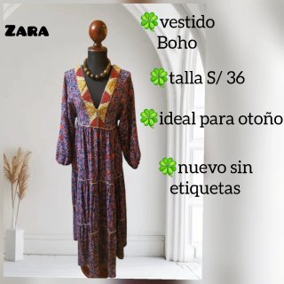 Vestido Boho Morado Estampado