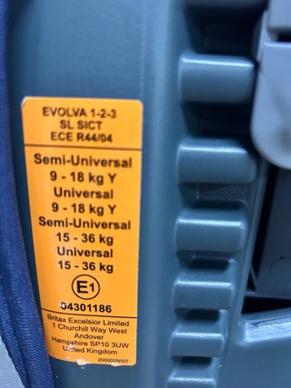 Silla de coche Britax Römer Evolva 1-2-3 SL SICT