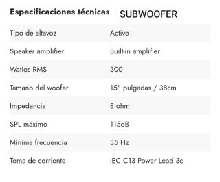 Equipo de Sonido Vonyx, 2 altavoces + 1 subwoofer