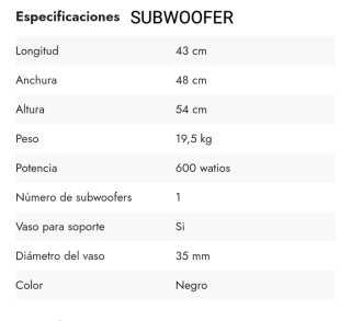 Equipo de Sonido Vonyx, 2 altavoces + 1 subwoofer