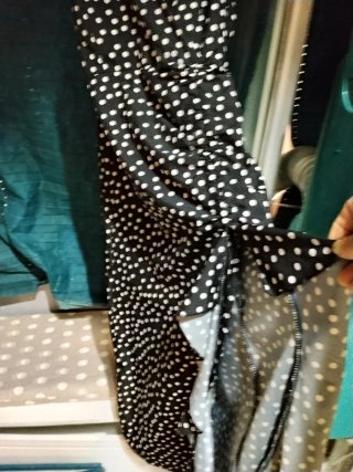 Vestido de Lunares con Raja Talla L