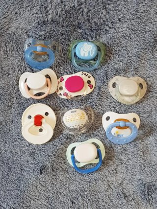 Lote 9 ciucci per bambola reborn
