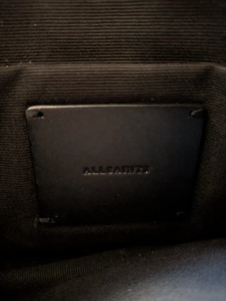 Bolso AllSaints Piel Negro Cadena Plata