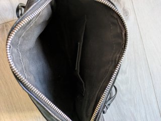 Bolso AllSaints Piel Negro Cadena Plata