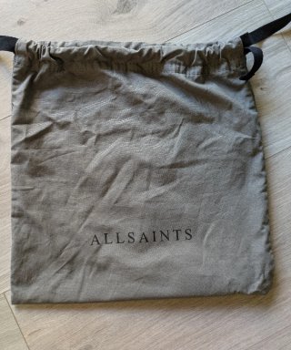 Bolso AllSaints Piel Negro Cadena Plata