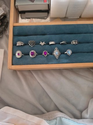Set de 11 Anillos Plateados