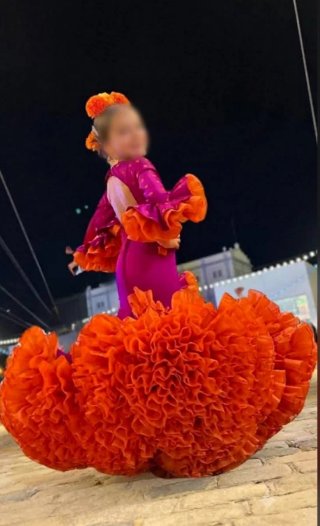 Traje de Flamenca Artesanal para Niña (5 años)