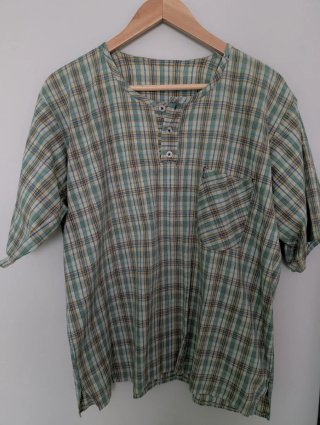 Camisa cuello mao cuadros
