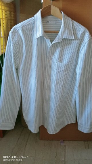 Camisa a rayas Zara XL