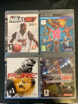 Lote 4 Juegos PS3: NBA 2K7, Pure, PES 2009, London
