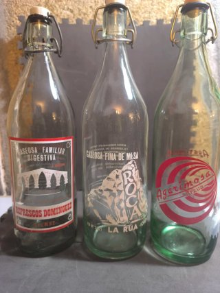 Lote de 3 Bottiglie di Gassosa Antiche