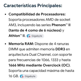 Placa Base Gigabyte GA-MA770T-UD3