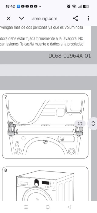 Kit apilado Samsung SK-DH para lavadora y secadora