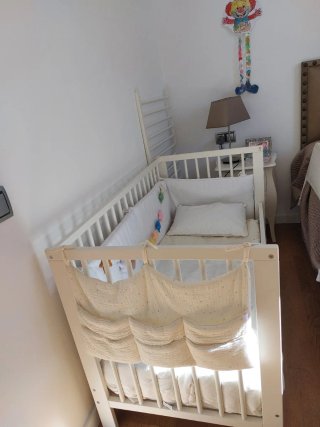 Lote Cuna IKEA Gulliver + Colchón + Textil
