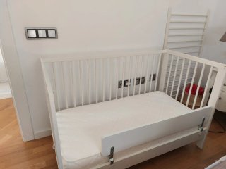 Lote Cuna IKEA Gulliver + Colchón + Textil