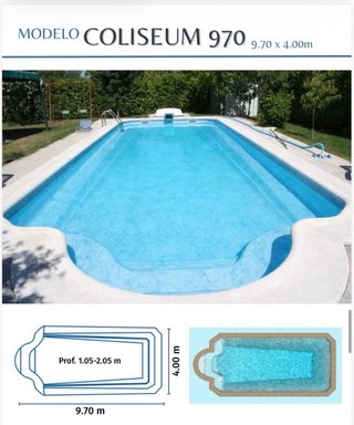 Piscina de poliéster azul