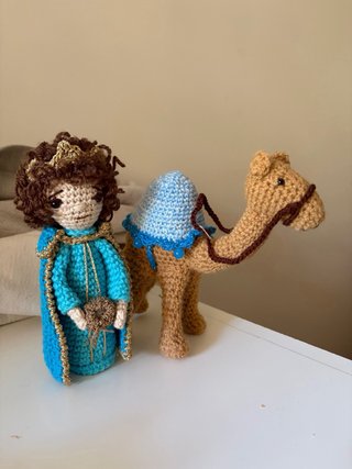 Belén artesanal de algodón