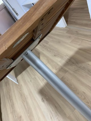 Mesa de terraza madera y metal