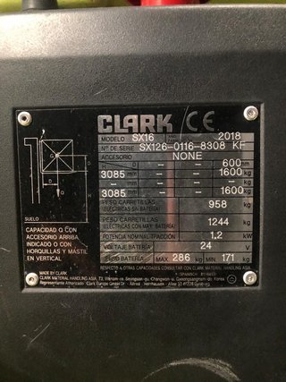 Apilador Eléctrico Clark SX16 (2018)