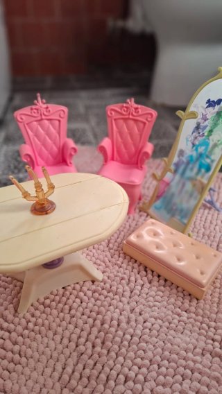 Juego comedor vintage barbie