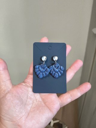 Pendientes de Arcilla Polimérica Azules
