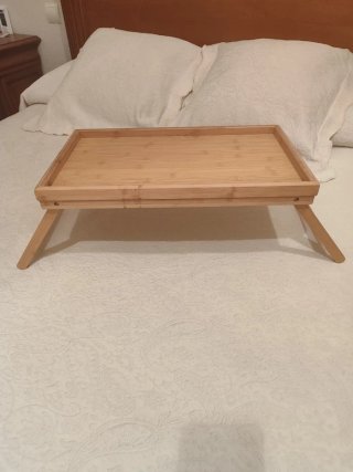 Bandeja para cama de bambú