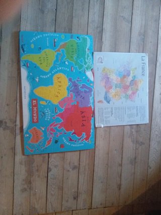 Set de 2 Mapas: Mundo y Francia