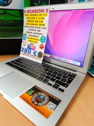 MacBook Air 13,3 Intel Core i5 8GB RAM