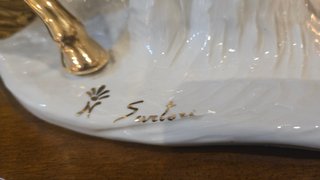 Escultura Porcelana Capodimonte Caballos