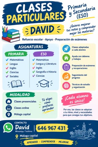 Clases particulares primaria y secundaria