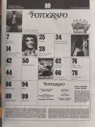 LOTE REVISTA FOTOGRAFIA IL FOTOGRAFO 1984