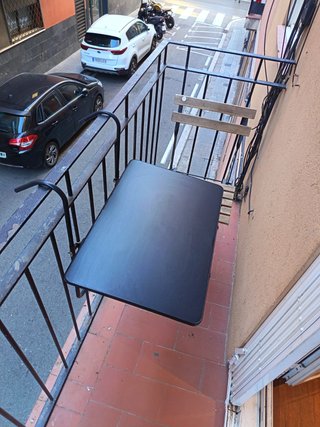 Mesa plegable pequeña para terraza