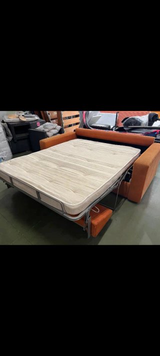 Sofá Cama Naranja Tela