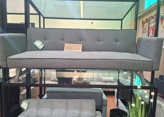 Sofá Cama Gris Tela