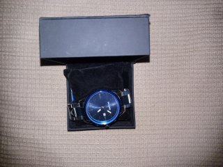 Reloj Skyline Azul y Plateado