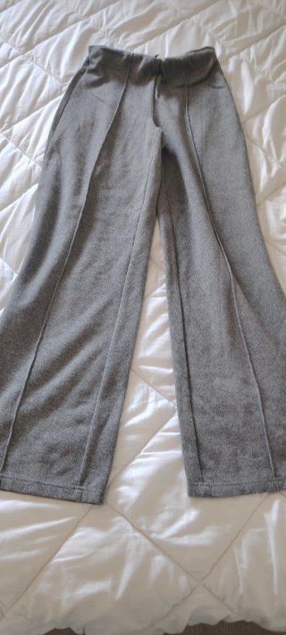Pantalón ancho de chándal gris