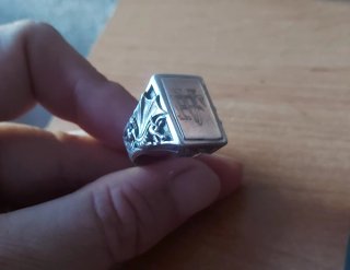 Anillo Sello Enorme Plata 925
