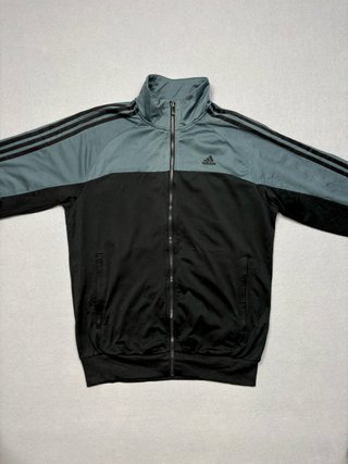Chaqueta chándal Adidas gris y negra talla M