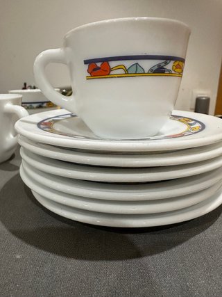 Juego de café con detalle floral