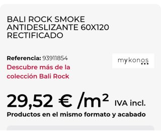 11 cajas Porcelánico Bali Rock Smoke 60x120