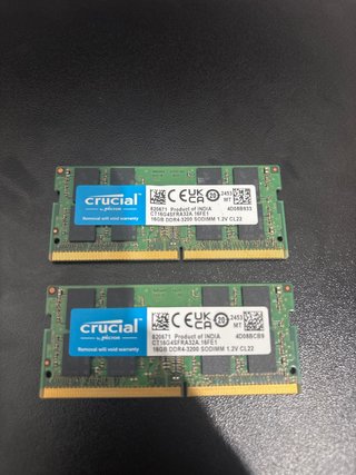 2x RAM Crucial 16GB DDR4-3200